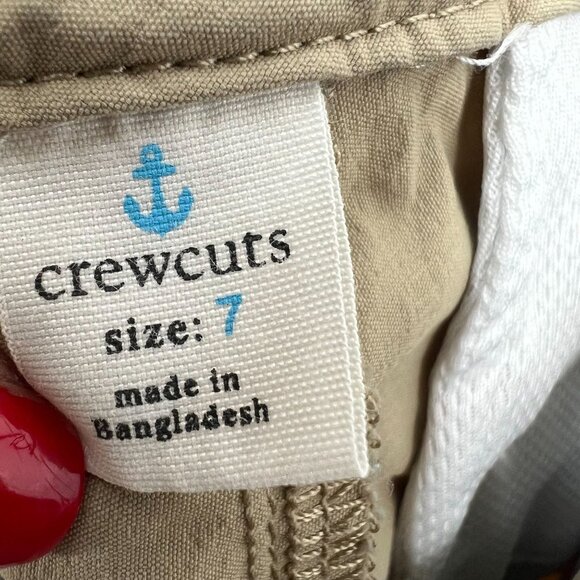 Crewcuts Boys Size 7 Outfit Set Plaid Button Down Shirt Khaki Chino Shorts - Picture 10 of 14